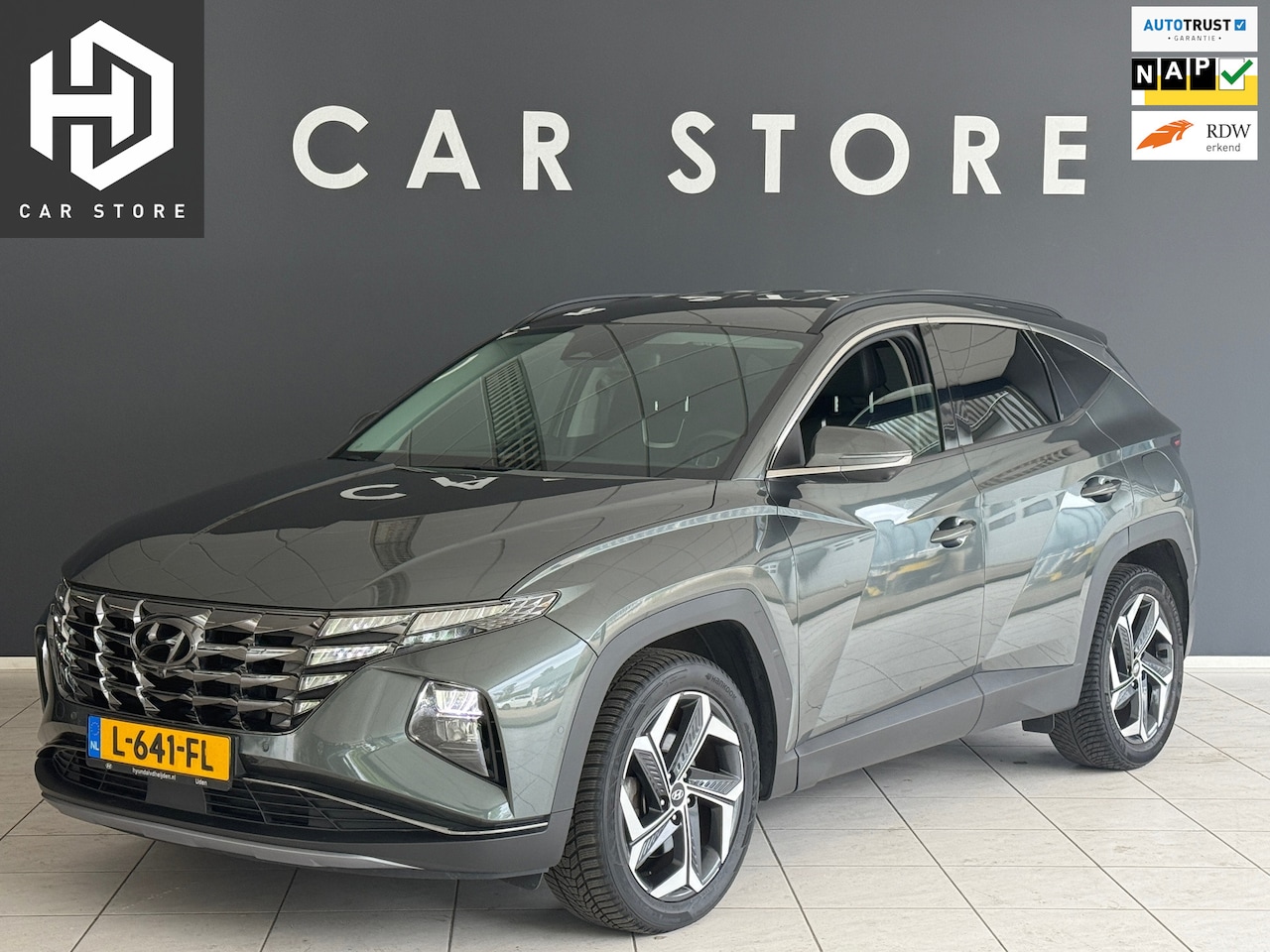 Hyundai Tucson - 1.6 T-GDI HEV Premium Memory|Trekhaak|Leder|360Cam - AutoWereld.nl