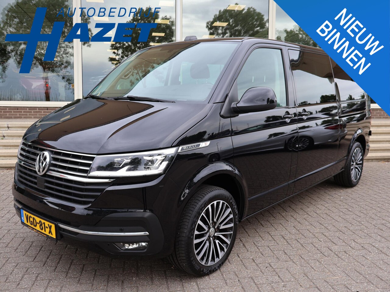 Volkswagen Transporter - 2.0 TDI 200 PK DSG BULLI DUBBEL CABINE + 2 SCHUIFDEUREN | DIGITALE COCKPIT | LED | TREKHAA - AutoWereld.nl