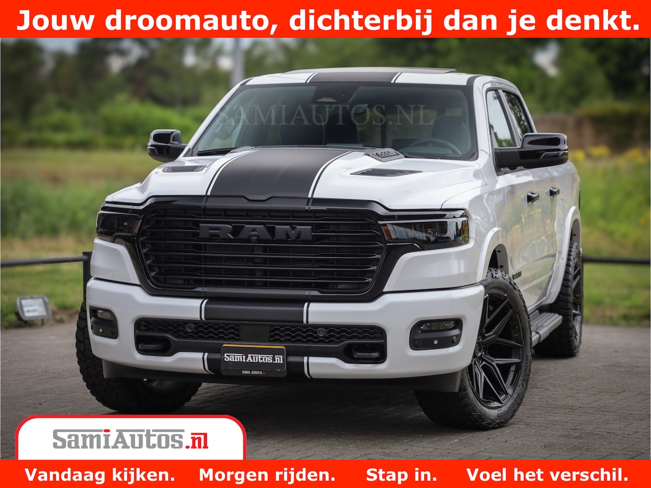 Dodge Ram 1500 - Laramie Night | 420Pk 636 Nn | Extra Groot Scherm + Passagiers Scherm | Comfortabele Dubbe - AutoWereld.nl