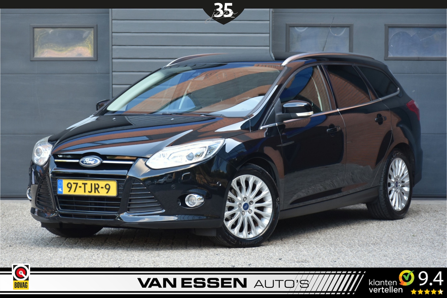 Ford Focus Wagon - 1.6 EcoBoost Titanium Leder Stoelverw. Elek. Trekhaak Keyless NL-Auto! - AutoWereld.nl