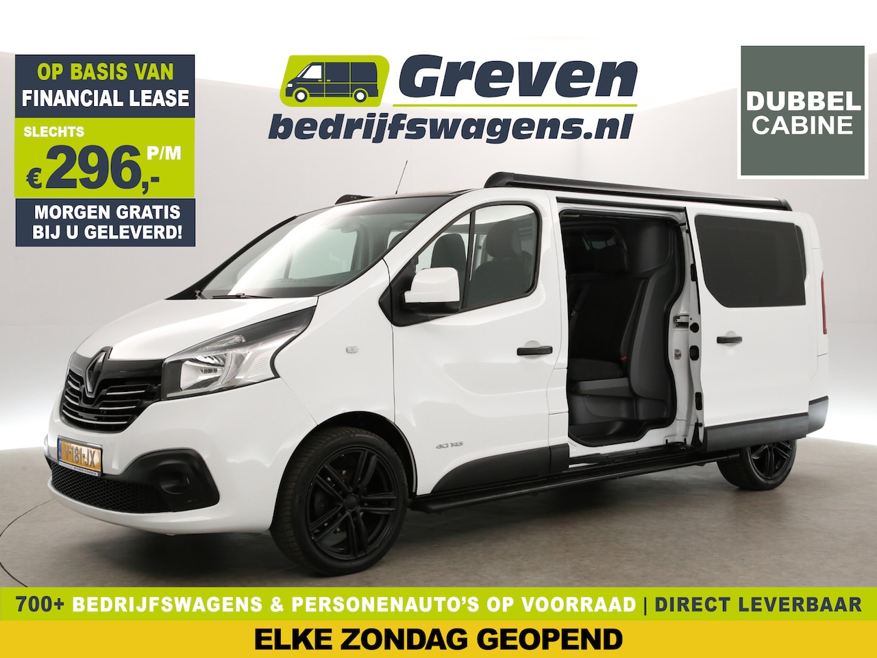 Renault Trafic - 1.6 dCi T29 L2H1 | 146PK | Dubbele Cabine | 6 Persoons | 2xSchuifdeur Airco Camera Cruise - AutoWereld.nl