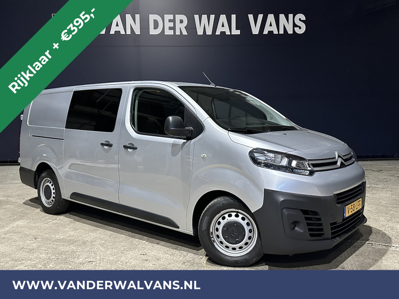 Citroën Jumpy - 2.0 BlueHDI **MARGE, GEEN BTW** 123pk L3H1 XL Dubbele cabine Euro6 RIJKLAAR Airco | 2500kg - AutoWereld.nl