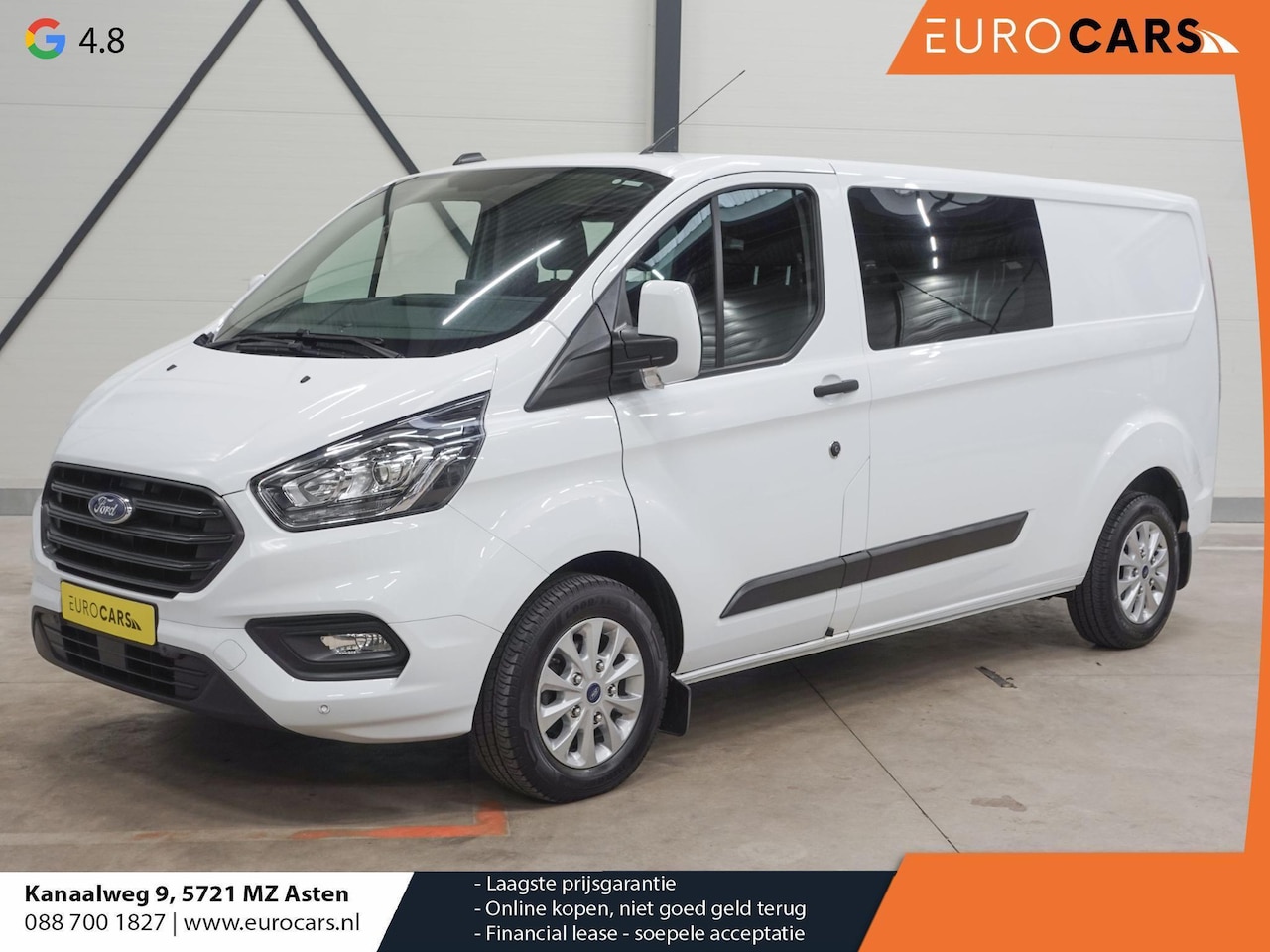 Ford Transit Custom - 300 2.0 TDCI L2H1 Trend Dubbele Cabine Automaat Airco Bluetooth Cruise Control Navi Trekha - AutoWereld.nl