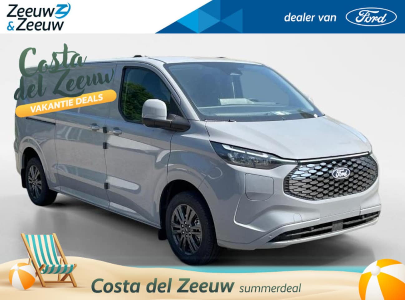 Ford Transit Custom - E-Transit 340 L2H1 Limited 65 kWh 218 pk | 0,99% rente op financial lease | Navigatie | 2- - AutoWereld.nl
