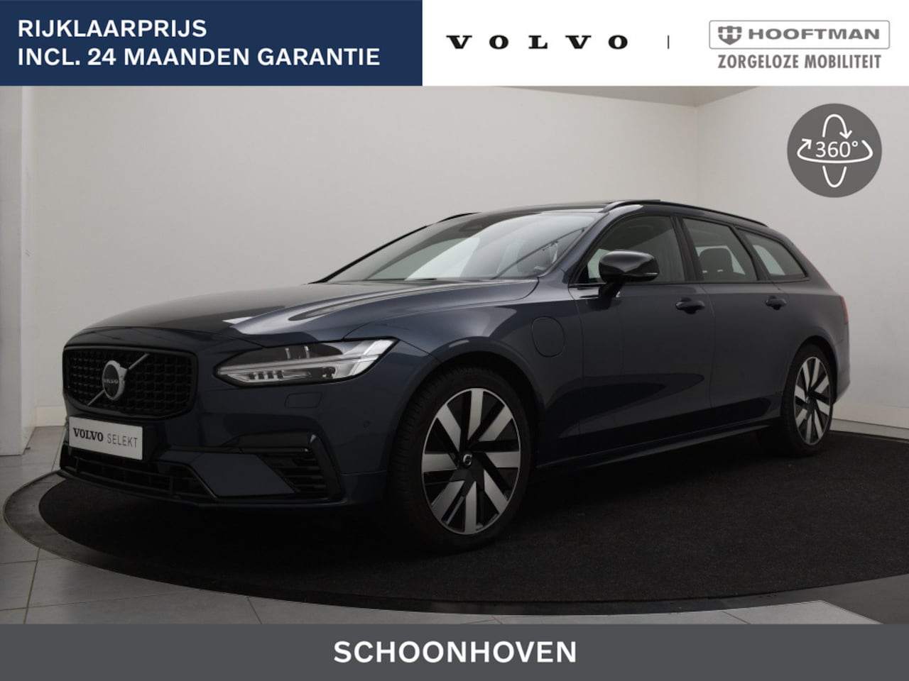 Volvo V90 - T6 PLUG-IN HYBRID LONG RANGE ULTRA DARK 360GR CAM HARMAN KARDON - AutoWereld.nl