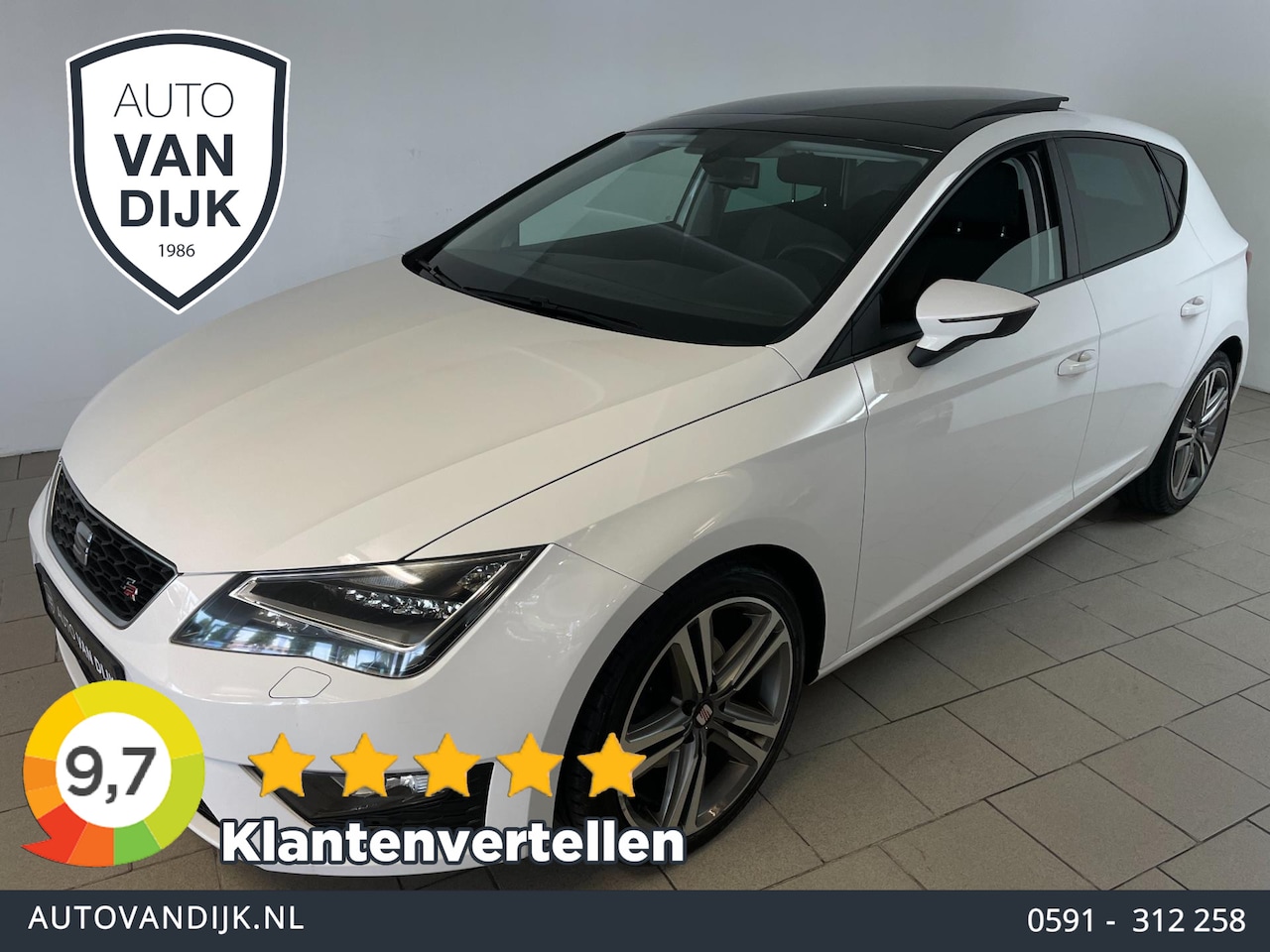 SEAT Leon - 1.4 TSI FR 140PK PANO AIRCO CLIMA STOELVERW BLUETOOTH VELGEN SPORT INT ZEER NETTE AUTO - AutoWereld.nl