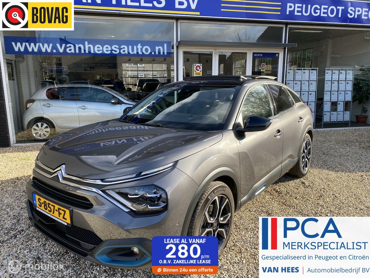 Citroën Ë-C4 - Shine Pack leder|panoramaschuifdak|camera|navigatie|head-up|verwarmde voorruit - AutoWereld.nl