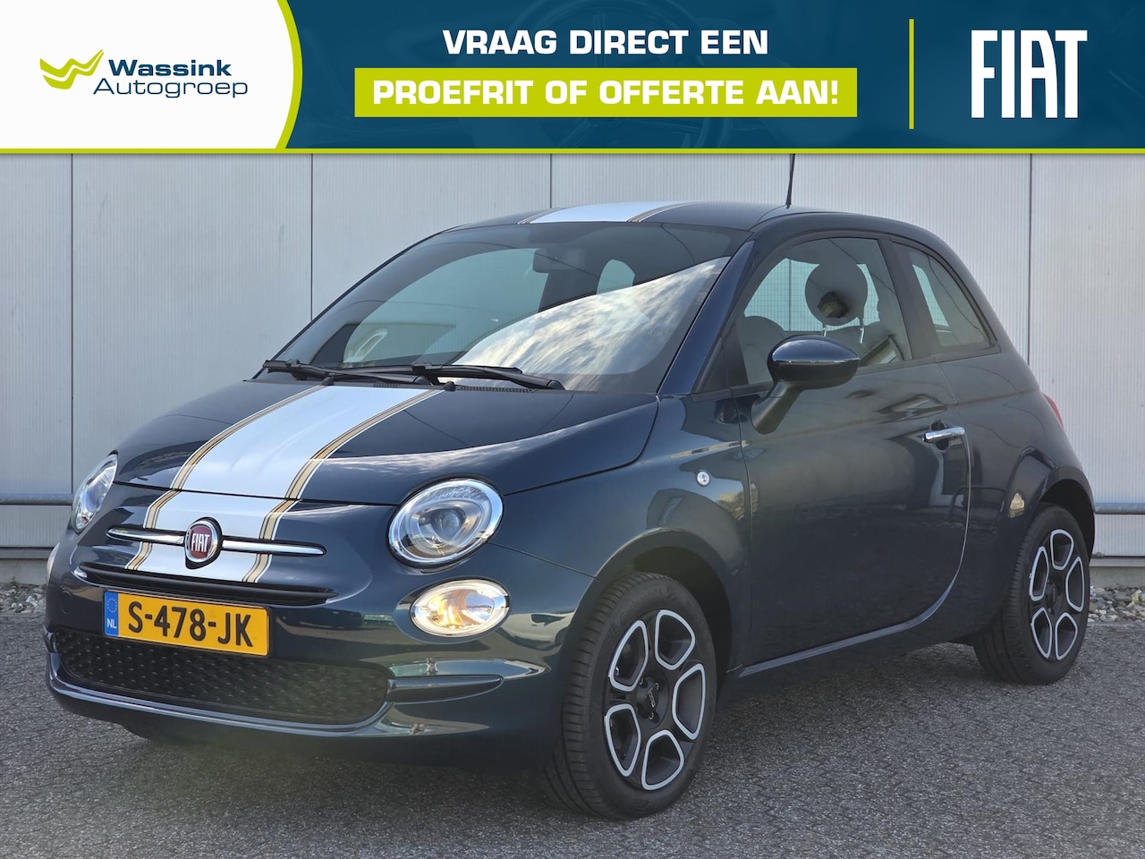 Fiat 500 - 1.0 70pk Hybrid Club | Airco | Carplay/Android Auto - AutoWereld.nl