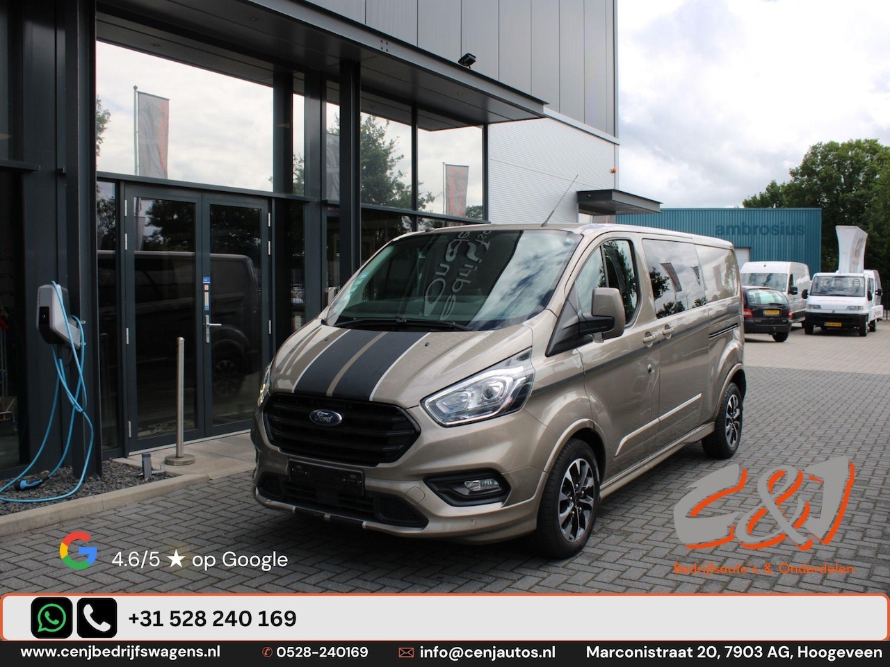 Ford Transit Custom - 2.0TD170Pk Sport Dubbele cabine sport airco navi cruise luxe marge - AutoWereld.nl