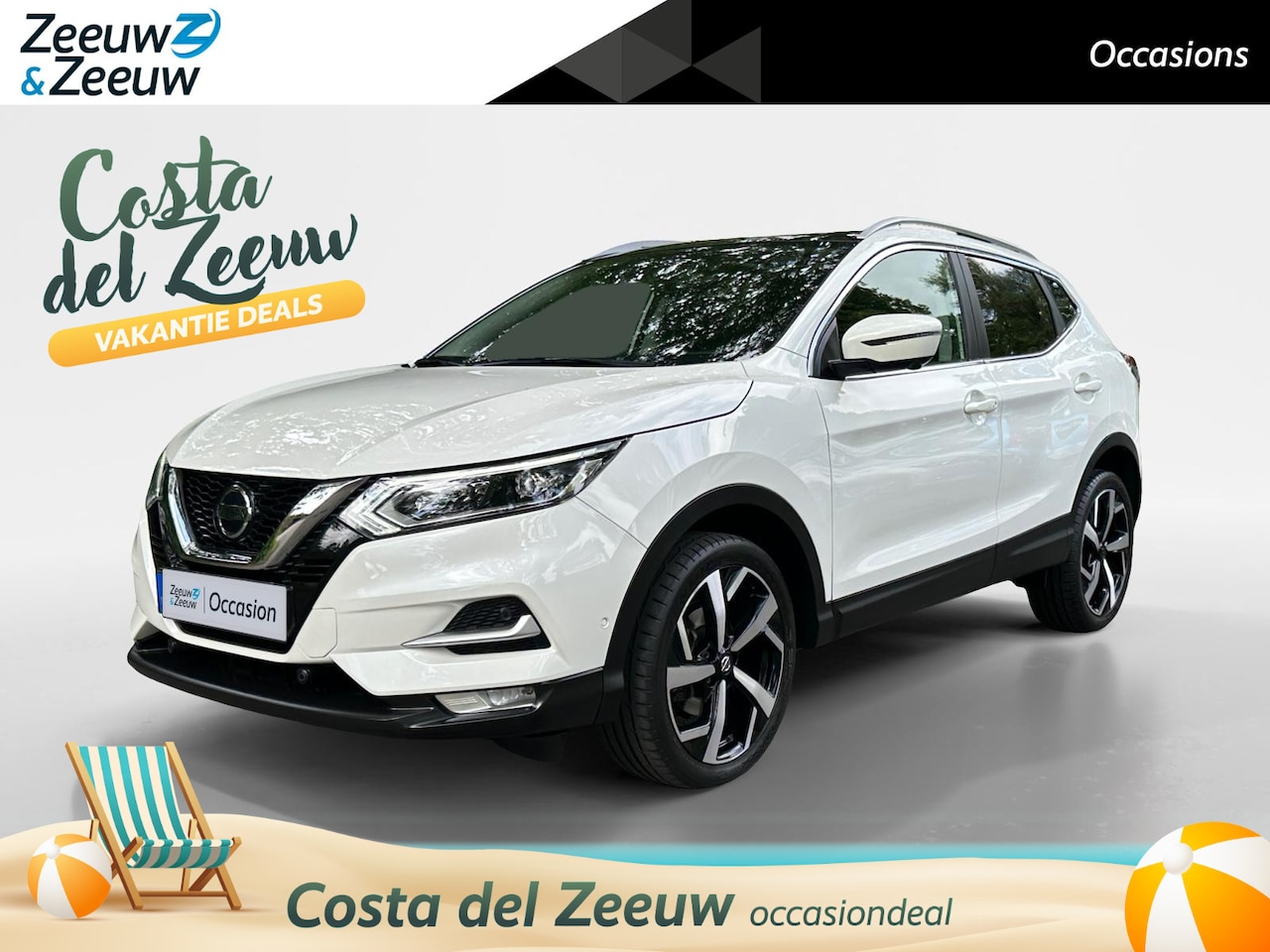 Nissan Qashqai - 1.3 DIG-T Tekna | Trekhaak | Lage kilometers | 360 Graden camera | Cruise | Telefoon | - AutoWereld.nl