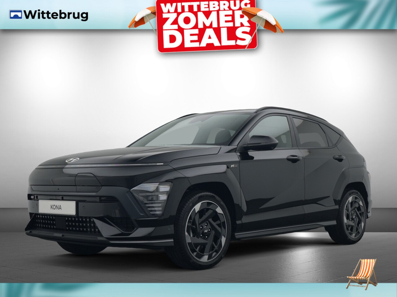 Hyundai Kona Electric - N Line 65.4 kWh Volledig Elektrisch met Navigatie, Lederen bekleding en Stoelverwarming Ui - AutoWereld.nl