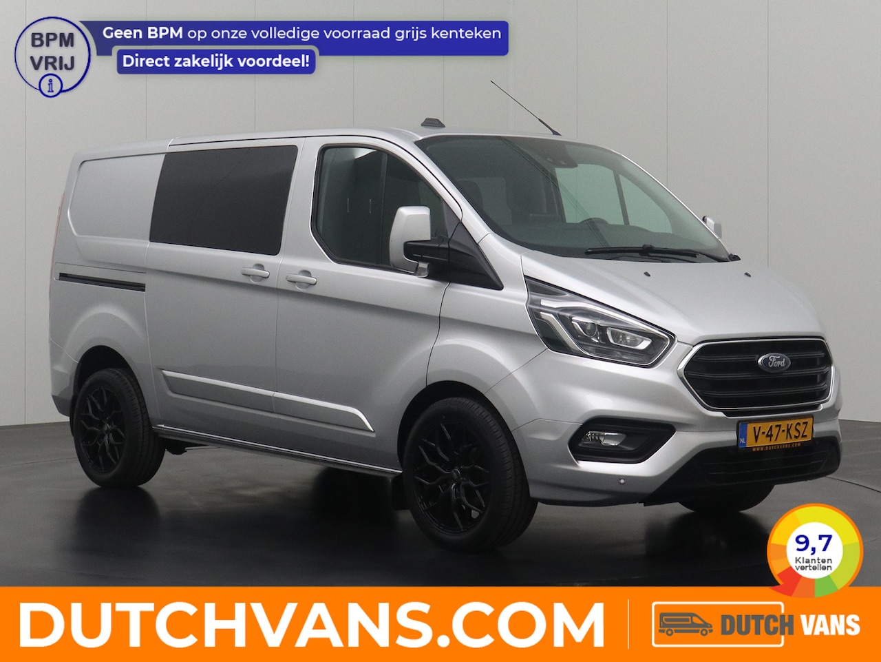 Ford Transit Custom - 2.0TDCI 130PK Automaat Dubbele Cabine | 2xSchuifdeur | Navigatie | Camera | Airco | Cruise - AutoWereld.nl