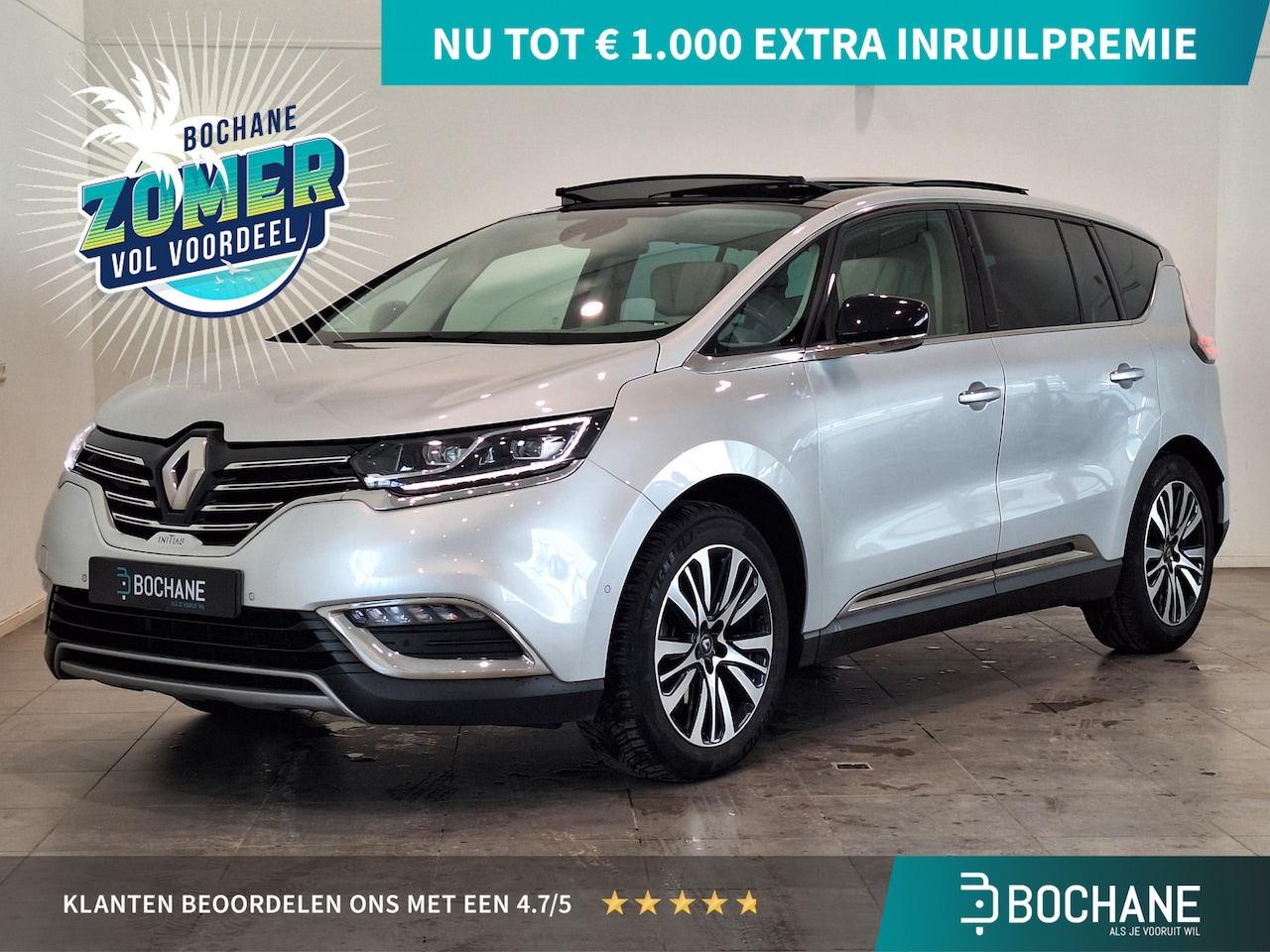 Renault Espace - 1.6 TCe 200 EDC Initiale Paris 7p. | BOSE | Panoramadak | Elektrisch wegklapbare trekhaak - AutoWereld.nl