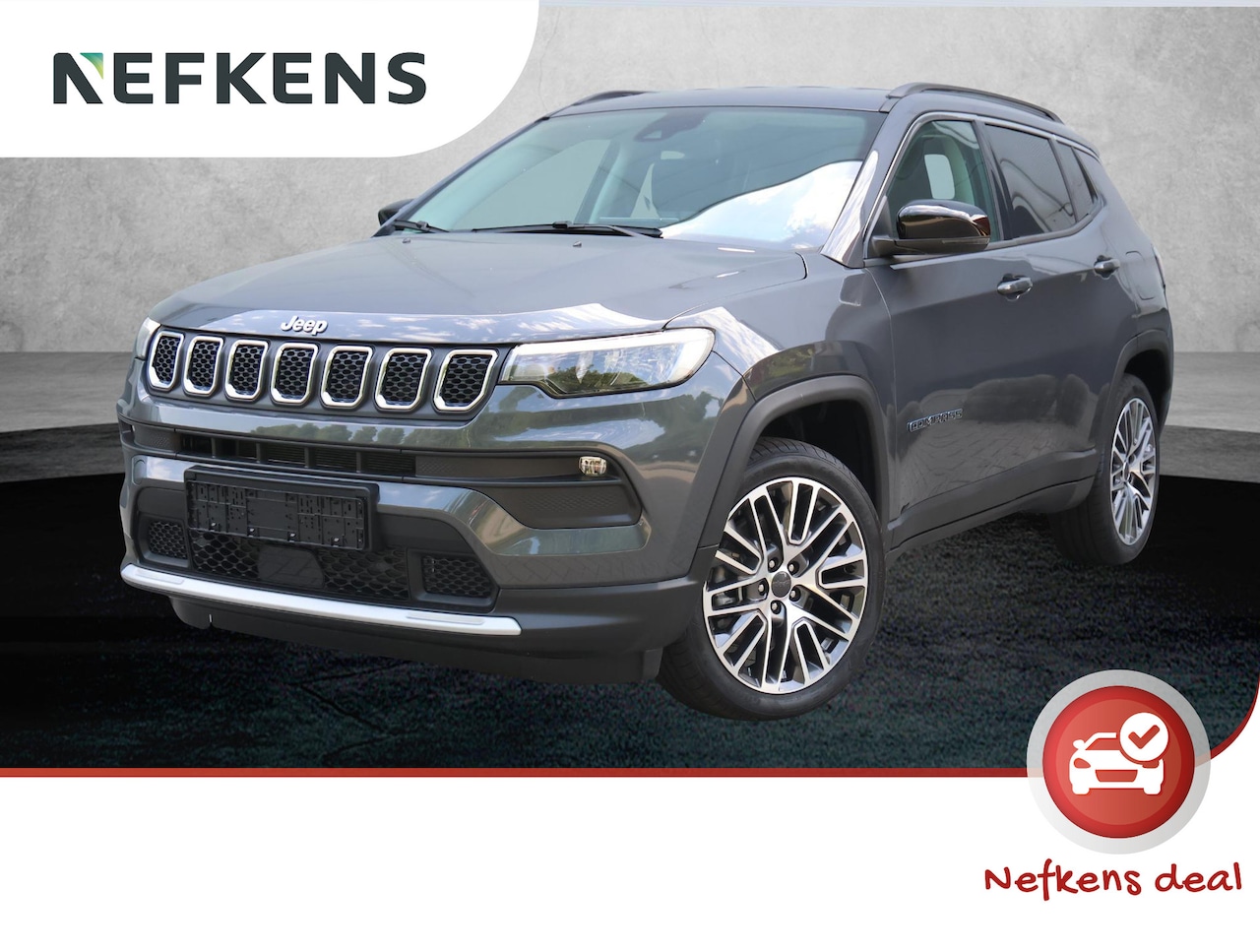 Jeep Compass - 4xe 240 Plug-in Hybrid Electric Limited | Lichtmetalen velgen | Elektrische achterklep | A - AutoWereld.nl