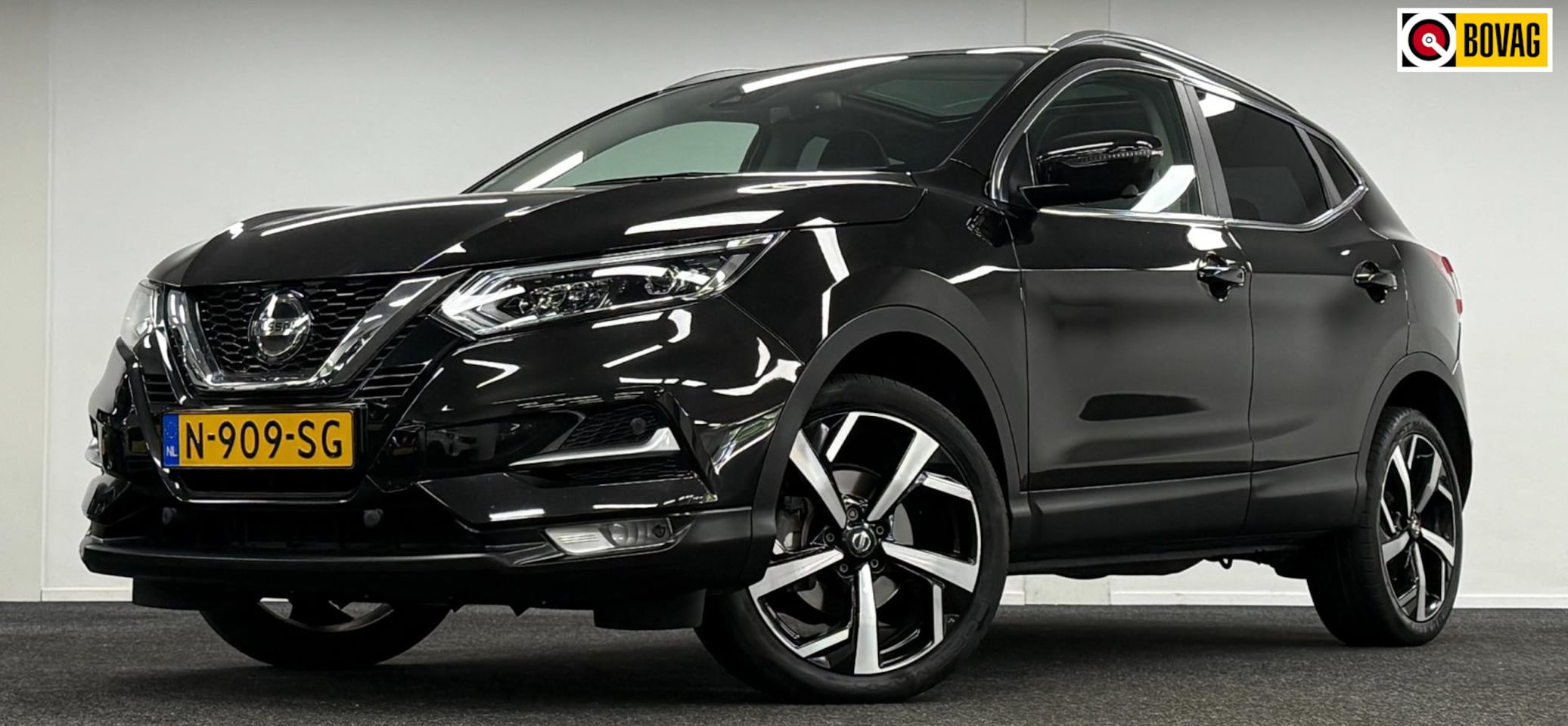 Nissan Qashqai - 1.3 Tekna*Trekhaak*Panodak*Leder*360Camera*19''*Navi*Carplay* - AutoWereld.nl