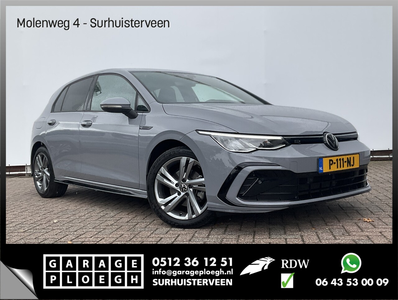 Volkswagen Golf - 1.5 eTSI R-Line Business+ Automaat Adap.Cruise Stoel/Stuurverw Led Sfeerverlichting! - AutoWereld.nl