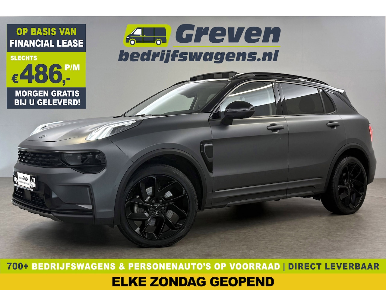 Lynk & Co 01 - 1.5 VEWARCHT | UNIEK Mat Grijs! | Pano LED Sfeer 360Camera ACC Memory Carplay Clima Navi V - AutoWereld.nl