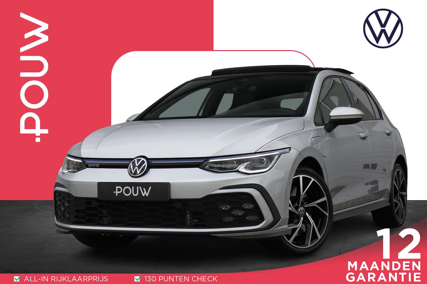 Volkswagen Golf - 1.4 eHybrid 245pk DSG GTE | SoH 92% | Panoramadak | 19inch | Navigatie | Achteruitrijcamer - AutoWereld.nl