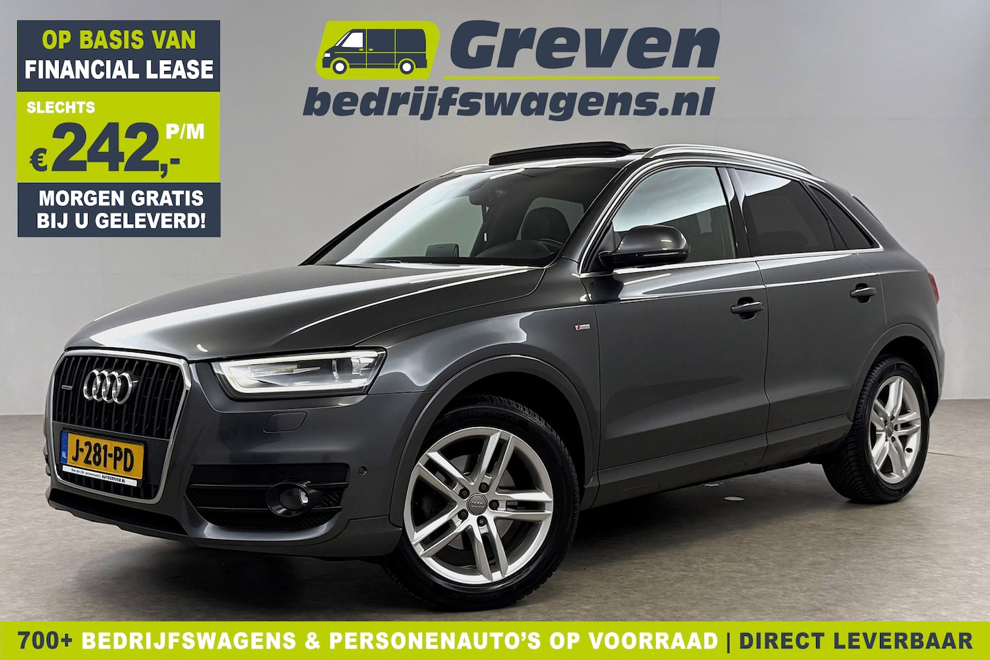 Audi Q3 - 2.0 TFSI quattro S-Line 170PK Pano LED Camera Trekhaak Clima Cruise Navi PDC 18"LMV - AutoWereld.nl