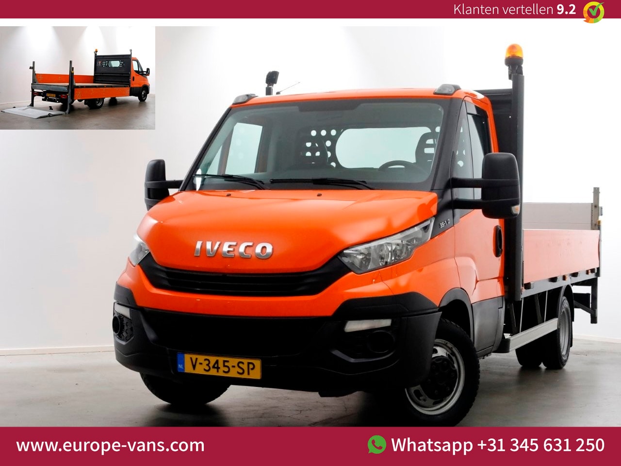 Iveco Daily - 35C14 136pk Euro6 Open Laadbak met laadklep en trekhaak 3500kg 10-2018 - AutoWereld.nl