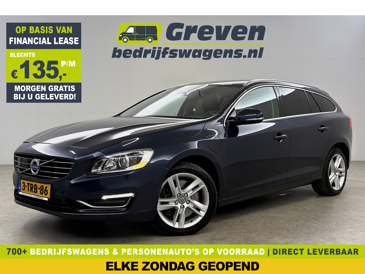 Volvo V60 - 2.4 D6 AWD Plug-In Hybrid Summum 215PK Trekhaak LED Clima Cruise Navi Memory Stoelverwarmi - AutoWereld.nl