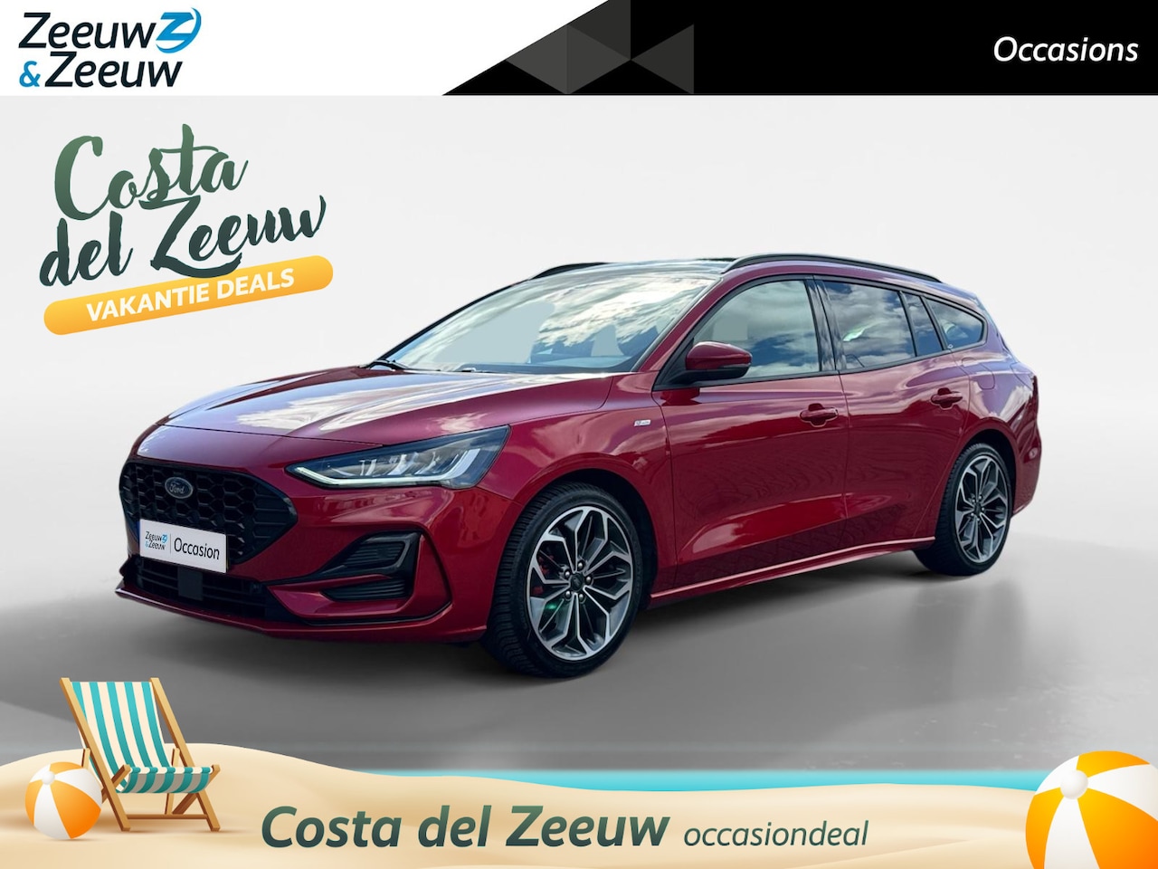 Ford Focus Wagon - 1.0 EcoBoost Hybrid ST Line X | Dealer onderhouden | Automaat | Panorama dak | Adaptief cr - AutoWereld.nl