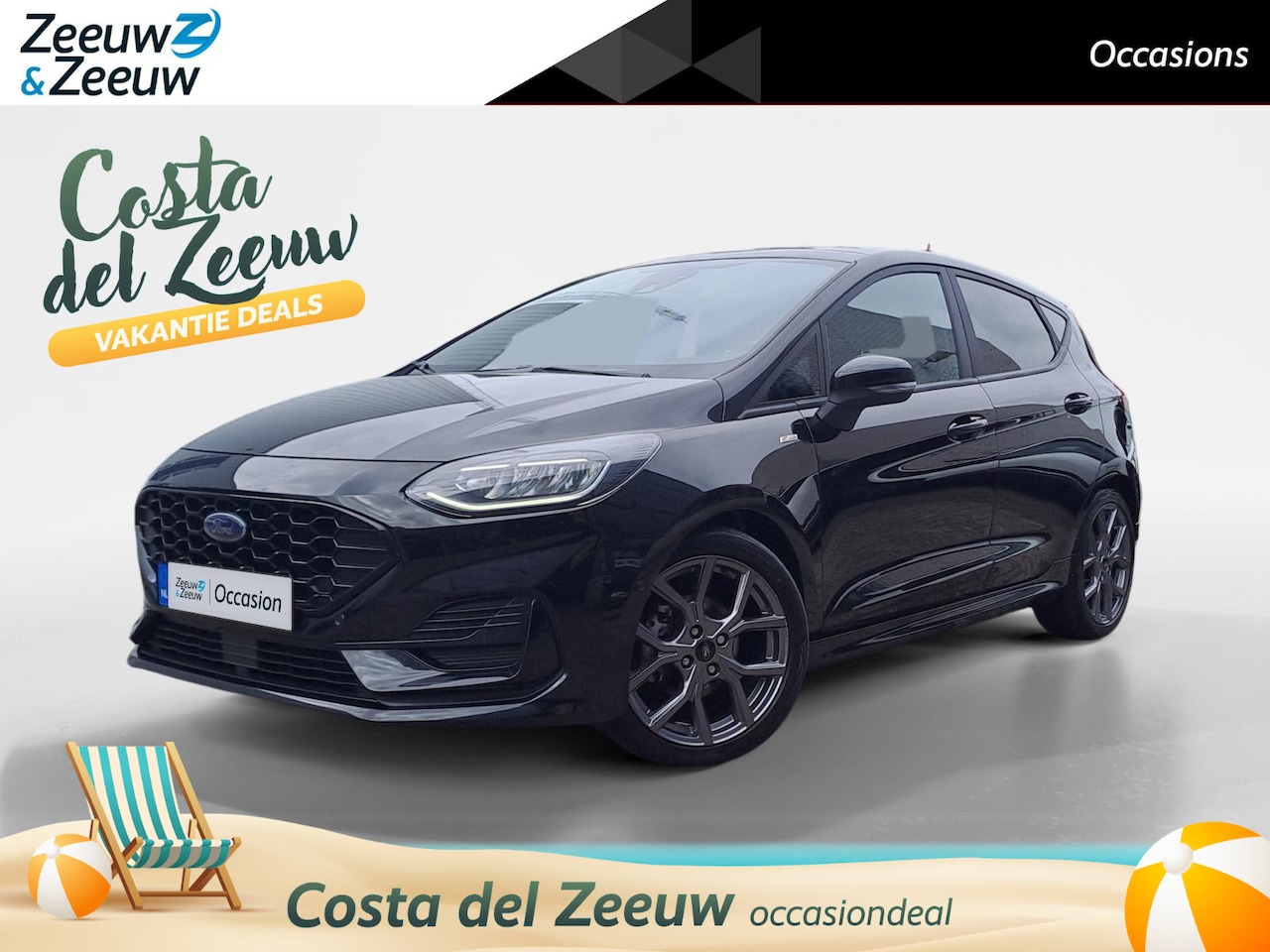 Ford Fiesta - 1.0 EcoBoost Hybrid ST-Line X Pano dak | Draadloze telefoonlader | Metallic lak | Winter P - AutoWereld.nl