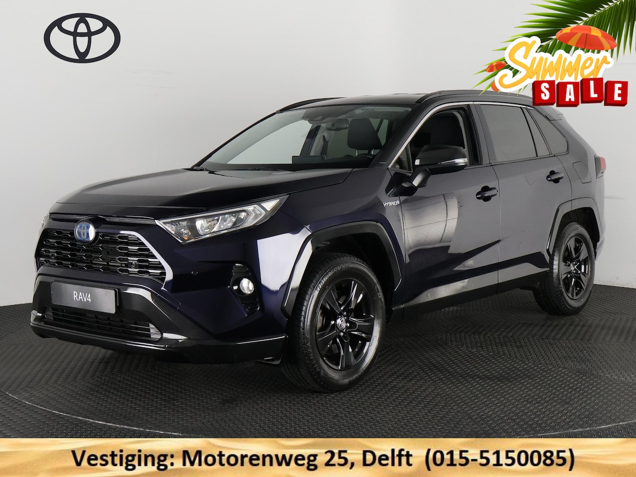 Toyota RAV4 - 2.5 HYBRID 4WD BUSINESS BLEULINE BI-TONE AWD. NAVI.CARPLAY.PDC.1650 KG TREKGEWICHT. GARANT - AutoWereld.nl