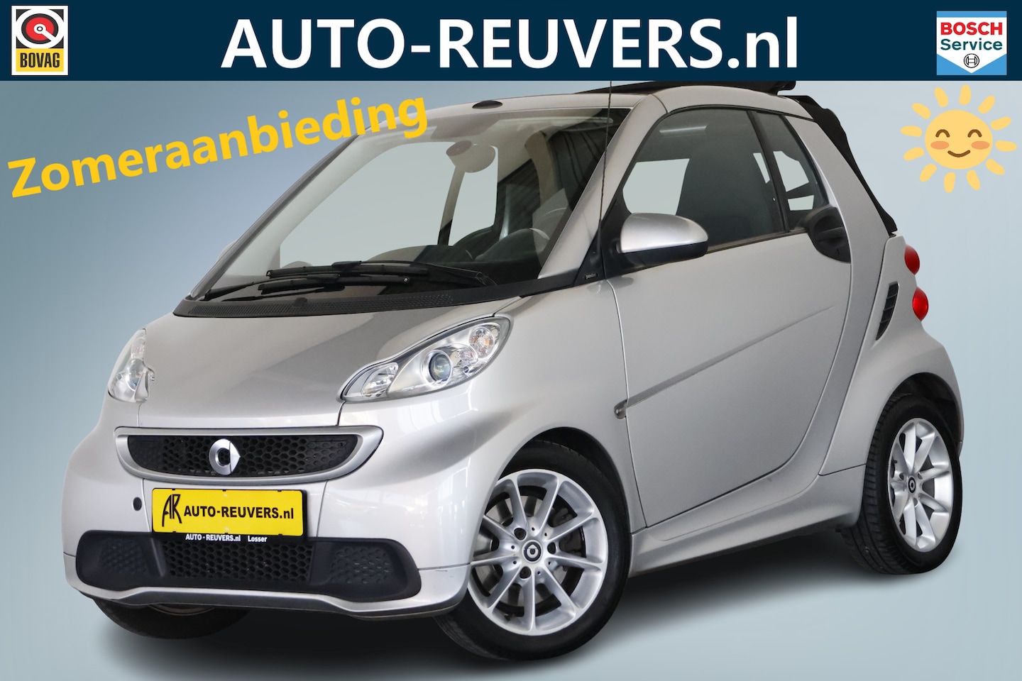 Smart Fortwo cabrio - 1.0 mhd Passion / Opendak / Aut / Navi / Airco / Harmankardon - AutoWereld.nl