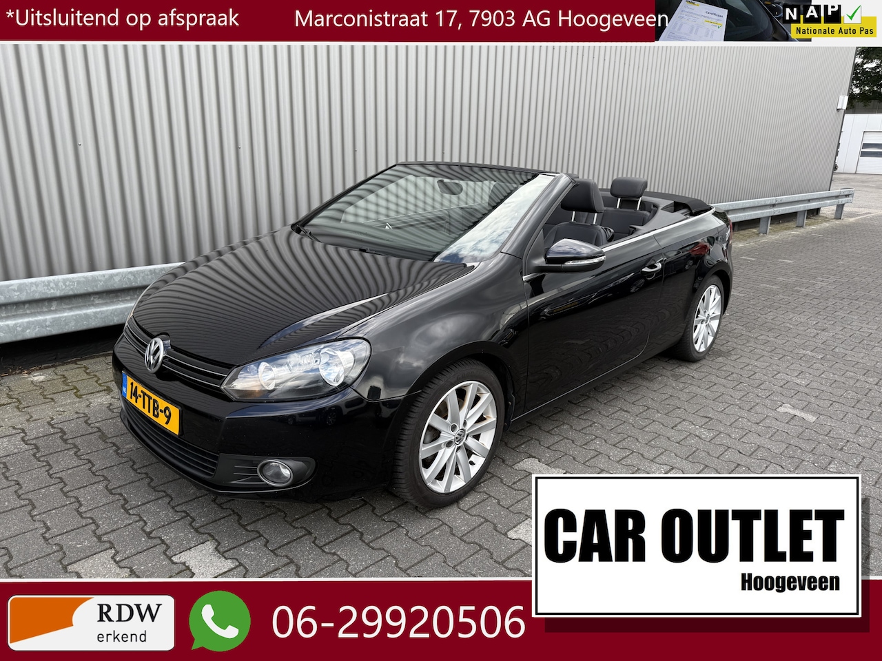 Volkswagen Golf Cabriolet - 1.2 TSI BlueMotion Navi, Leer/Alc, CC, PDC, Multimedia, PDC, LM, z.g.a.n. APK – Inruil Mog - AutoWereld.nl