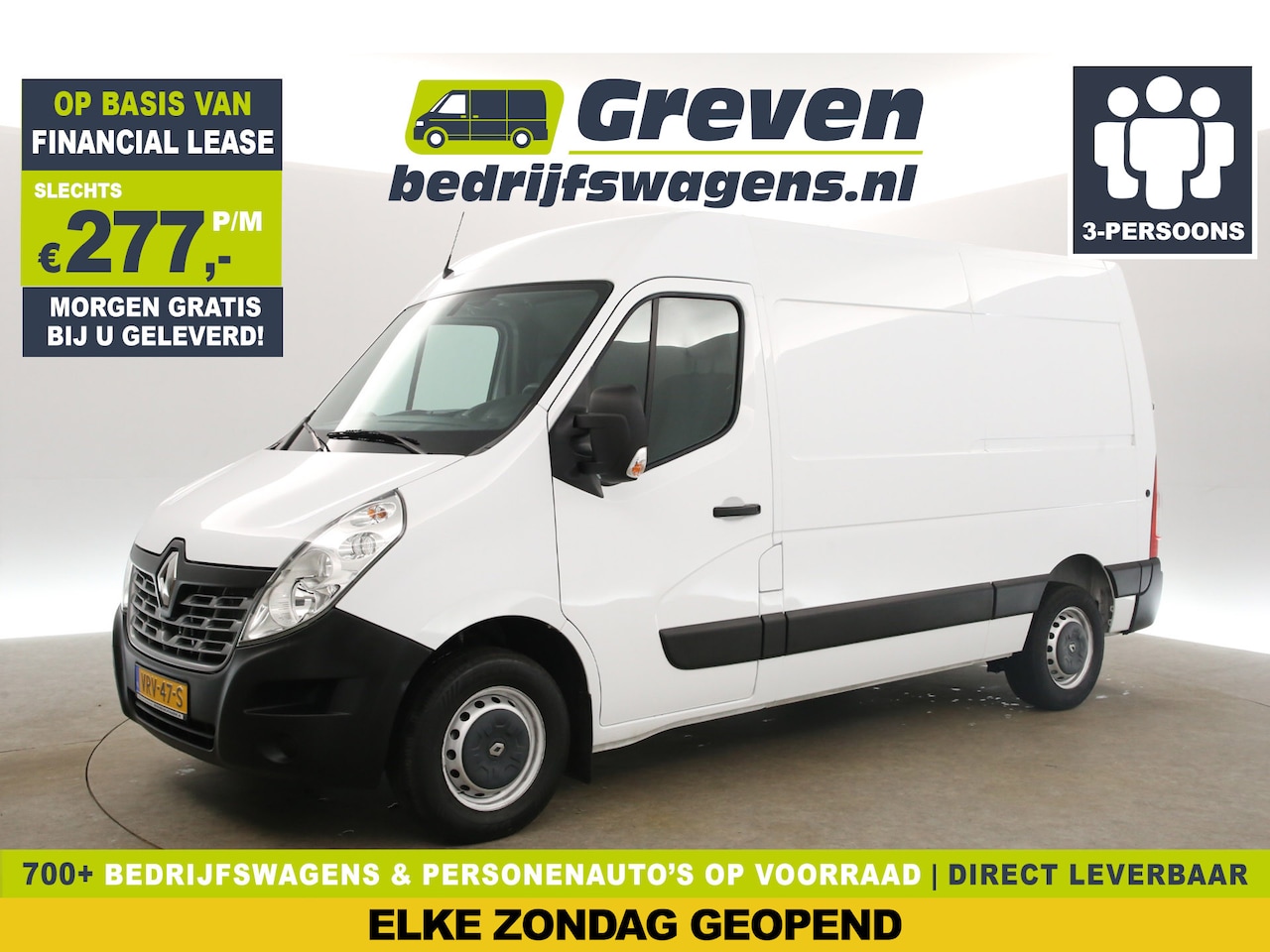 Renault Master - T33 2.3 dCi L2H2 146PK Airco Camera Cruise Navigatie PDC 3 Persoons Elektrpakket Trekhaak - AutoWereld.nl