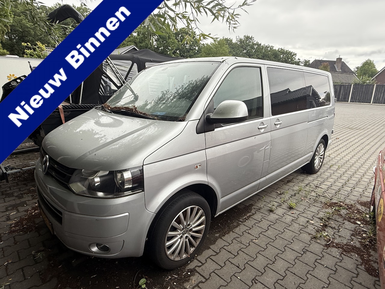 Volkswagen Transporter - 2.0 TDI BM L2H1 DC 2x schuifdeur,Automaat,18Inch,Clima,Navi Auto houd in met rijden !! - AutoWereld.nl