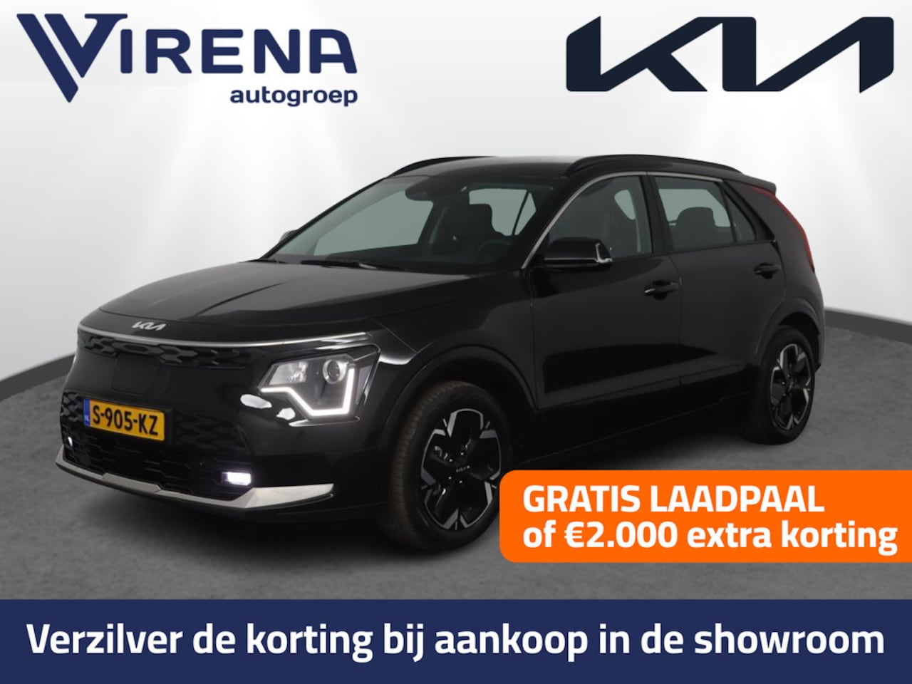 Kia Niro EV - DynamicLine 64.8 kWh - SOH 98,3% - Stoel-/stuurverwarming - Navigatie - Cruise Control - C - AutoWereld.nl