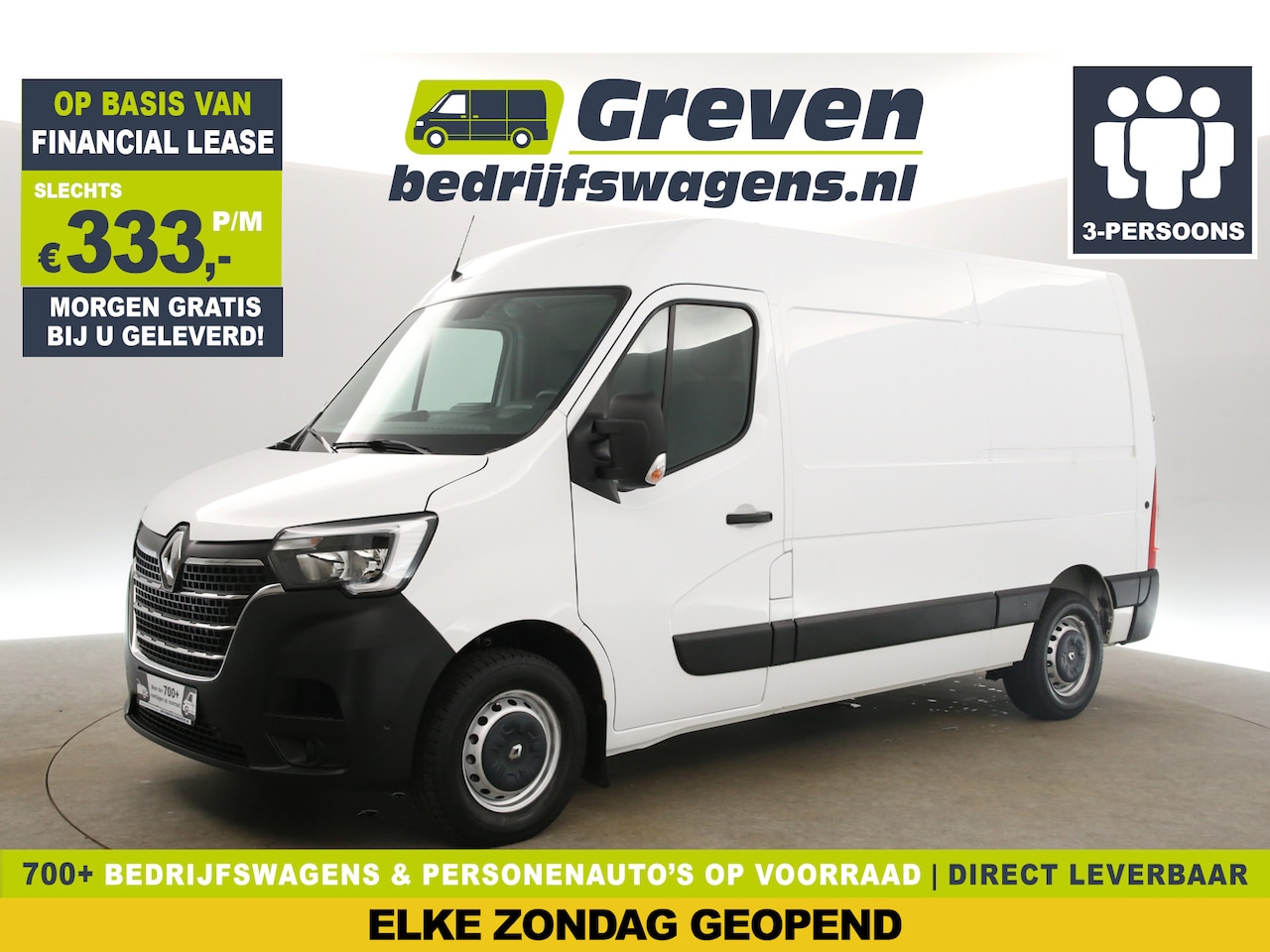 Renault Master - T33 2.3 dCi L2H2 150PK Airco Camera Cruise 3 Persoons PDC LED Elektrpakket Trekhaak - AutoWereld.nl
