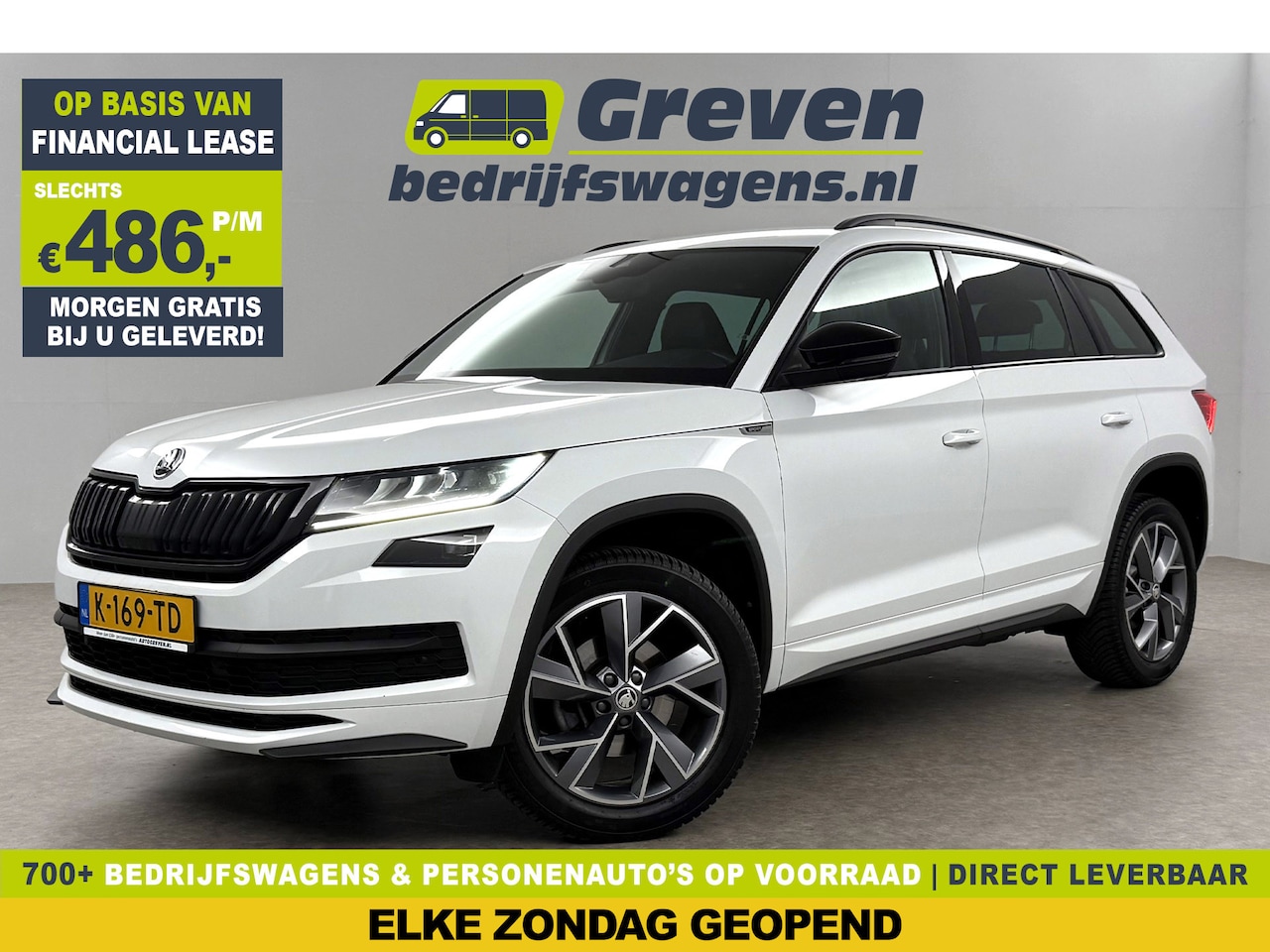 Skoda Kodiaq - 1.5 TSI 150PK Sportline Business Sfeer LED Virtual Camera Carplay Memory Clima Cruise Navi - AutoWereld.nl
