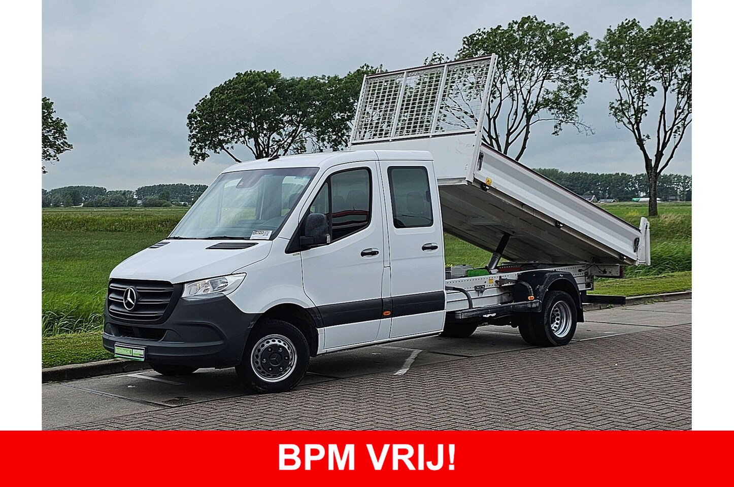 Mercedes-Benz Sprinter - 514 L3H2 Dubbele Cabine 3.5T-Trekhaak Kipper Airco Euro6 143Pk! - AutoWereld.nl