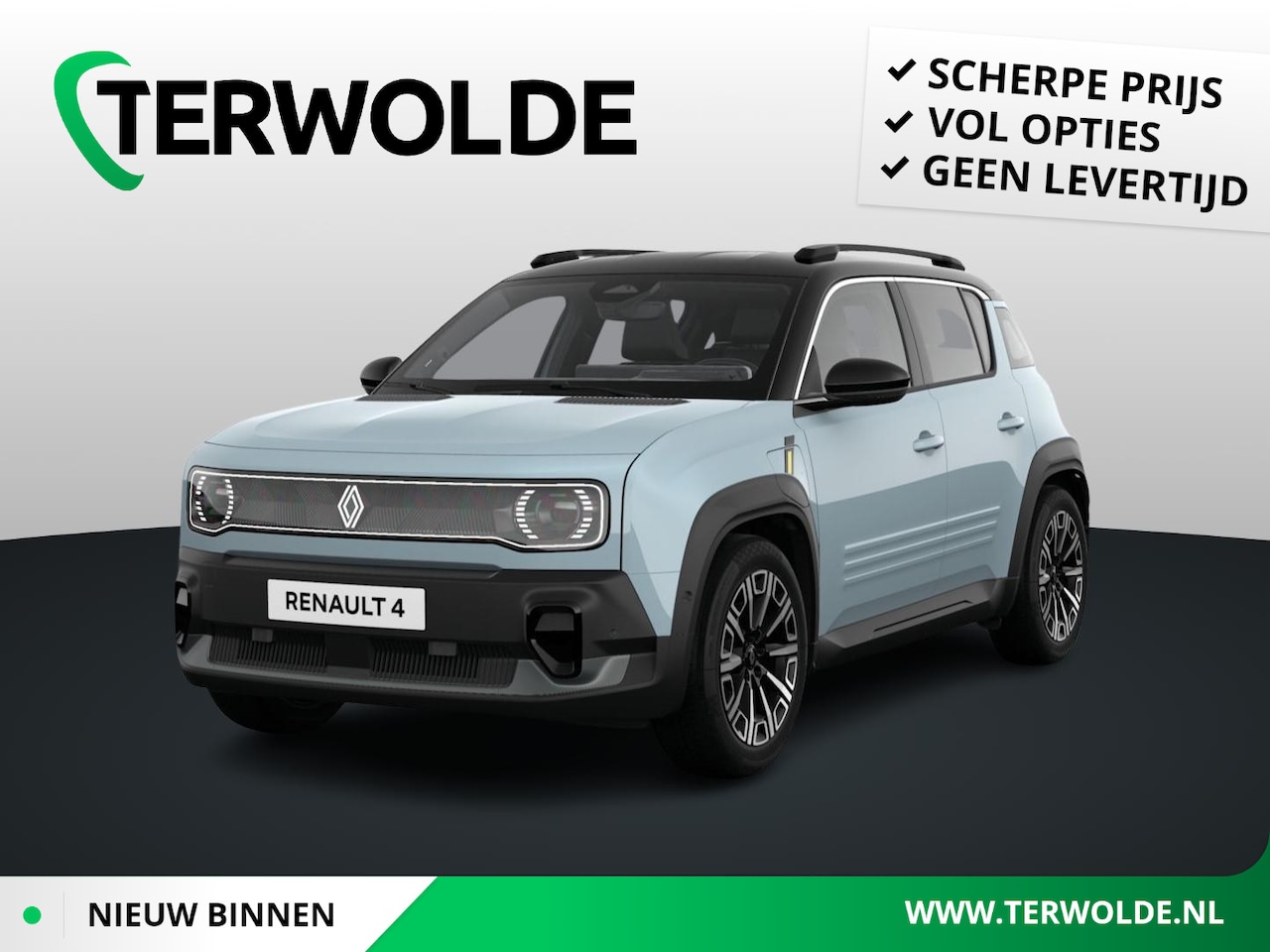 Renault 4 - | Comfort Range Iconic 52 kWh | Harman Kardon® Premium Audio | Adapter V2L | Two-Tone Prem - AutoWereld.nl