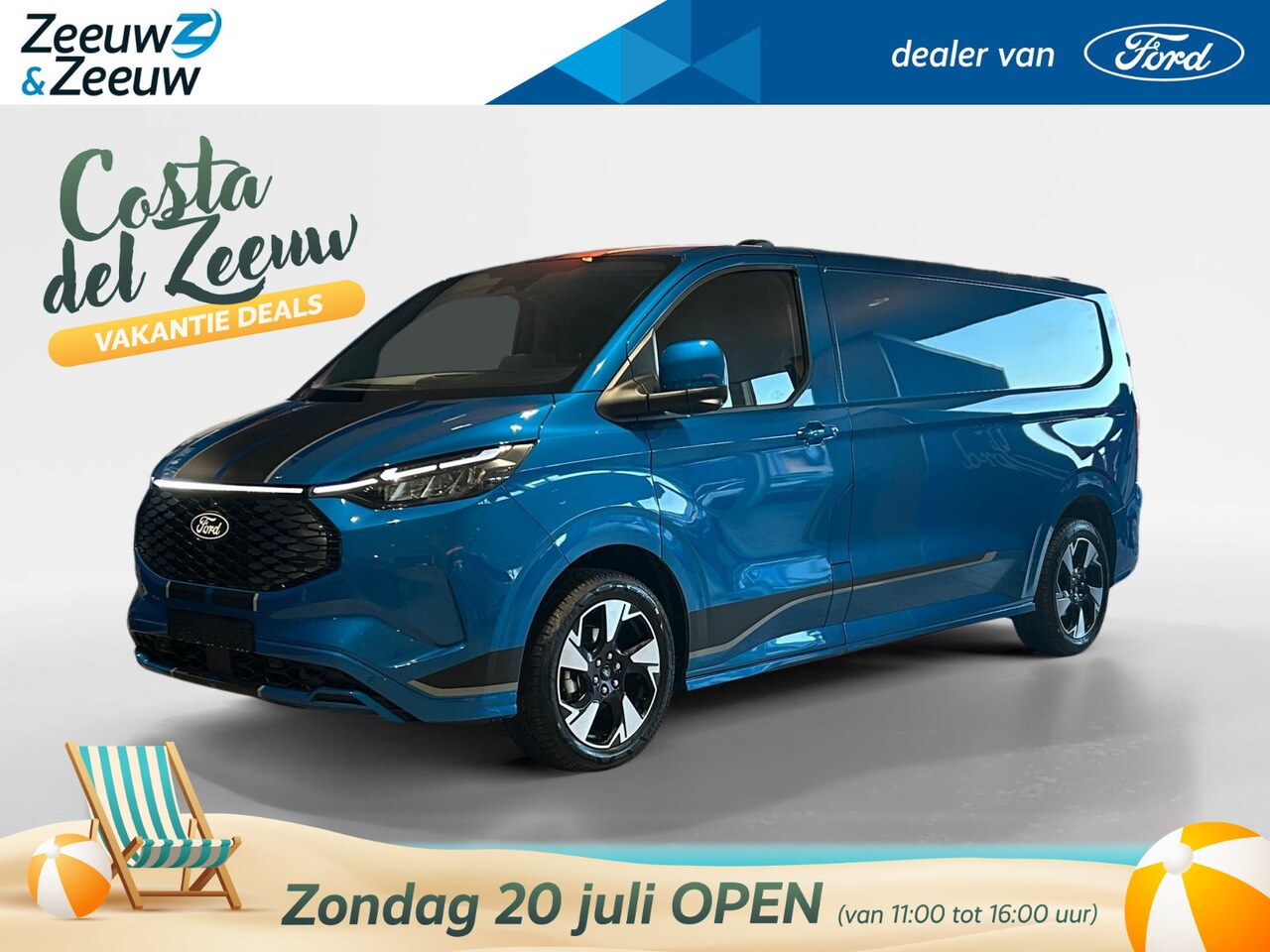 Ford E-Transit Cust. - 340 L2H1 Sport 65 kWh 218pk | Nieuw te bestellen | Proefrit mogelijk - AutoWereld.nl