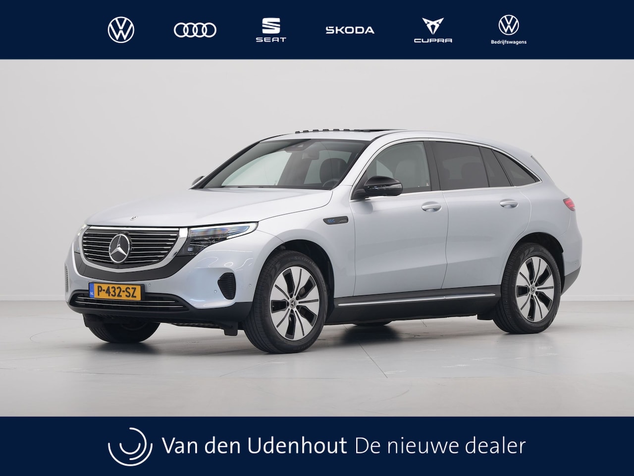 Mercedes-Benz EQC - 400 4MATIC Premium 80 kWh 408pk Panorama Navigatie Stoelverwarming 360 Camera Ambientlight - AutoWereld.nl