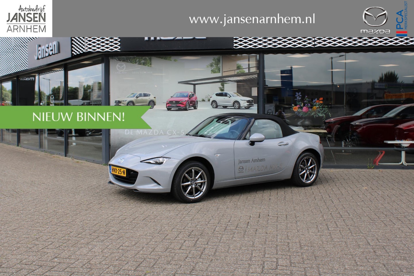 Mazda MX-5 - 1.5 SkyActiv-G 132 Exclusive-Line Demovoordeel € 6.000-, Navi, Clima, Leder, Apple Carplay - AutoWereld.nl