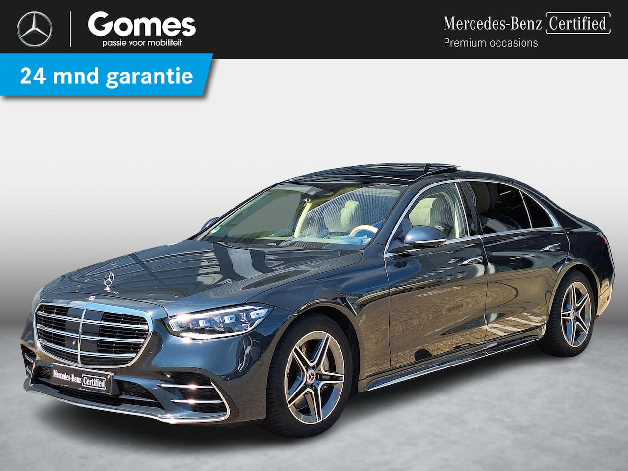 Mercedes-Benz S-klasse - 500 4MATIC Lang AMG Line | Panoramadak | Burmester |  360˚ camera | Nappaleder Beige | Mas - AutoWereld.nl
