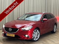 Mazda 6 Sportbreak - 2.0 HP GT-M *Leder * Trekhaak / Carplay / Camera / Navigatie / Cruise Control / Stoelverwa
