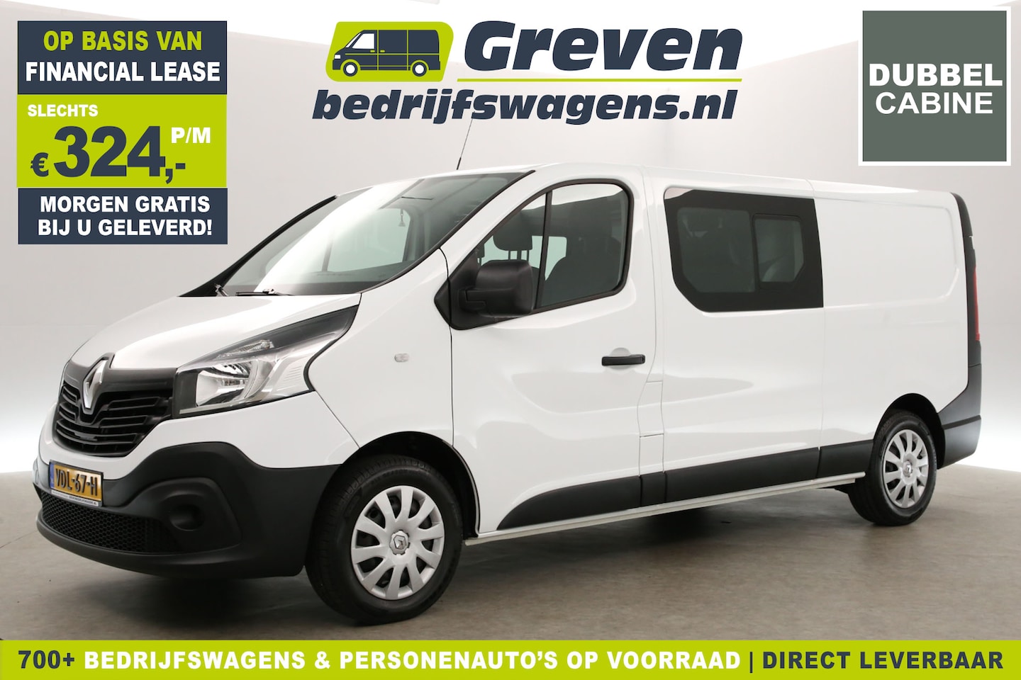 Renault Trafic - 1.6 dCi T29 L2H1 | Dubbele Cabine | 6 Persoons | MARGE! | Airco Cruise Navi Trekhaak PDC - AutoWereld.nl