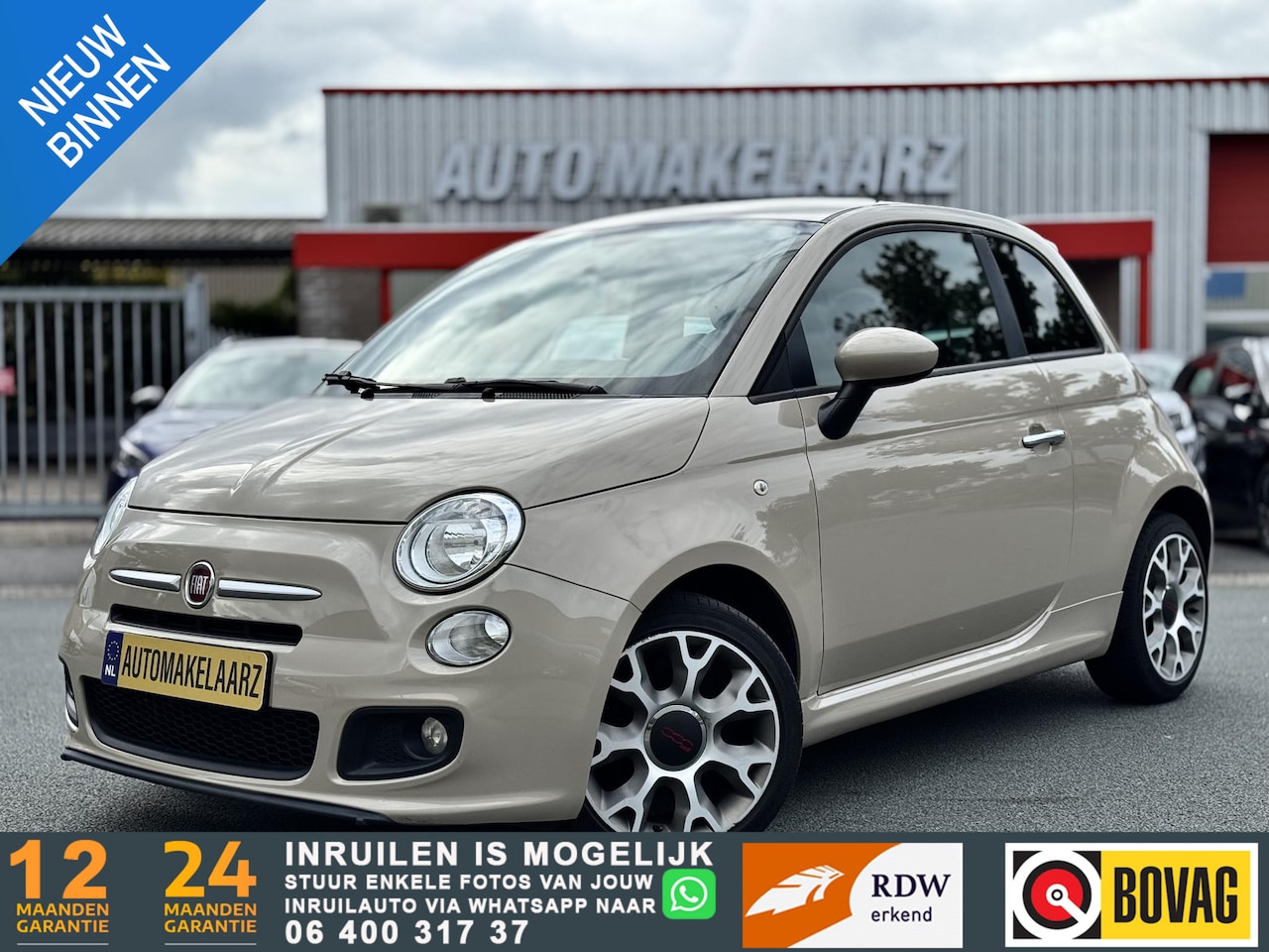 Fiat 500 - 0.9 TwinAir Turbo 500S NAP VIRTUAL DASH - AutoWereld.nl