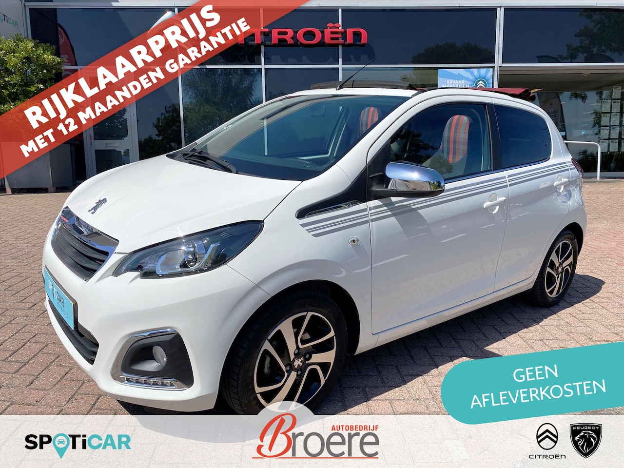 Peugeot 108 - 1.0 e-VTi 72pk 5D TOP! Allure | elektrische soft top, climate control, 15 inch velgen, app - AutoWereld.nl