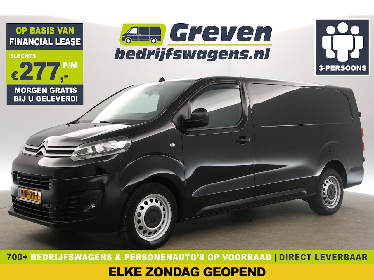 Citroën Jumpy - 2.0 BlueHDI L3H1 Airco Cruise Carplay LED Parkeersensoren 3 Persoons Elektrpakket - AutoWereld.nl