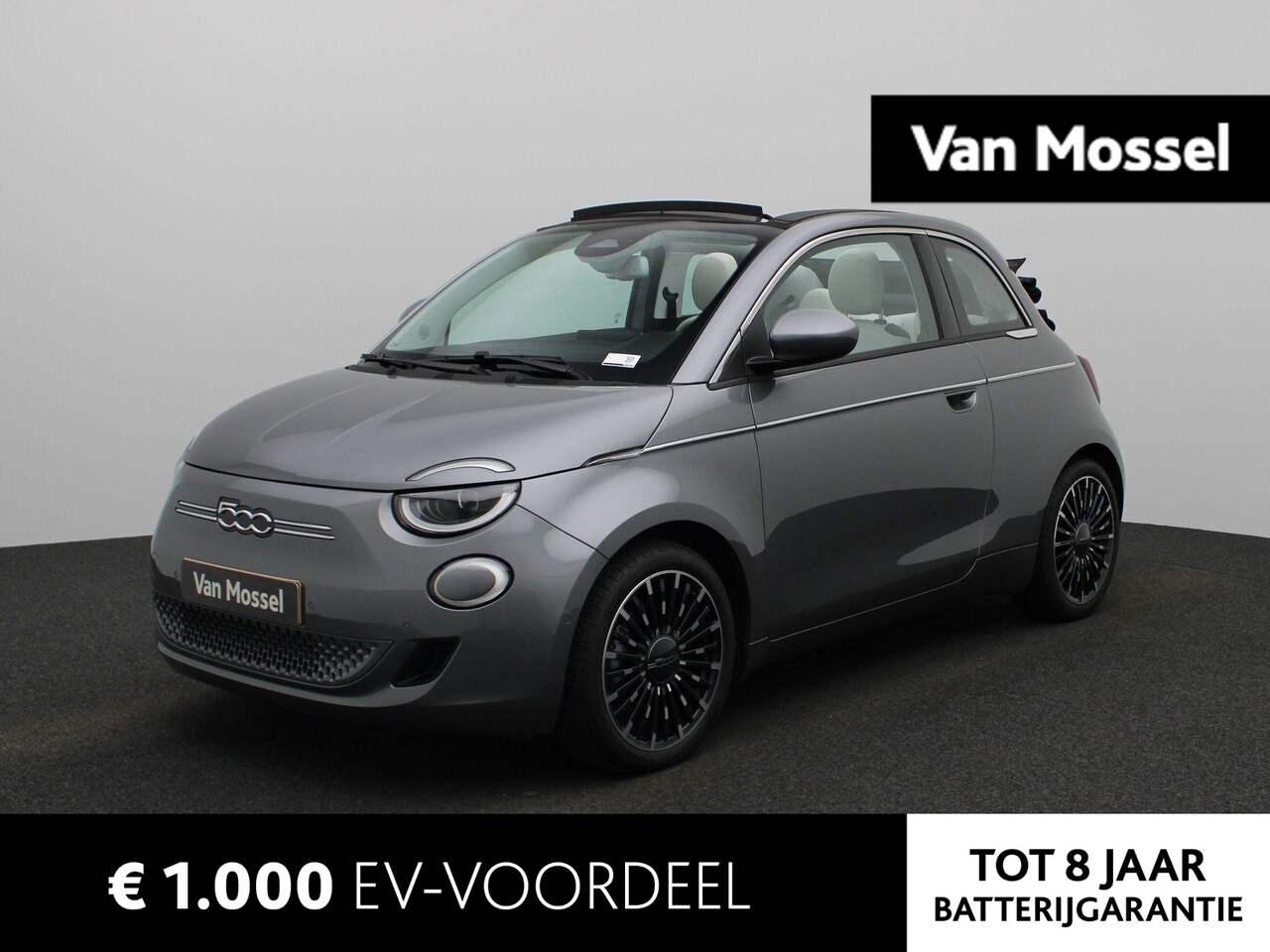 Fiat 500 C - 500e La Prima 42 kWh | Lederen Bekleding | Stoelverwarming | Camera | PDC Rondom | 17" LMV - AutoWereld.nl
