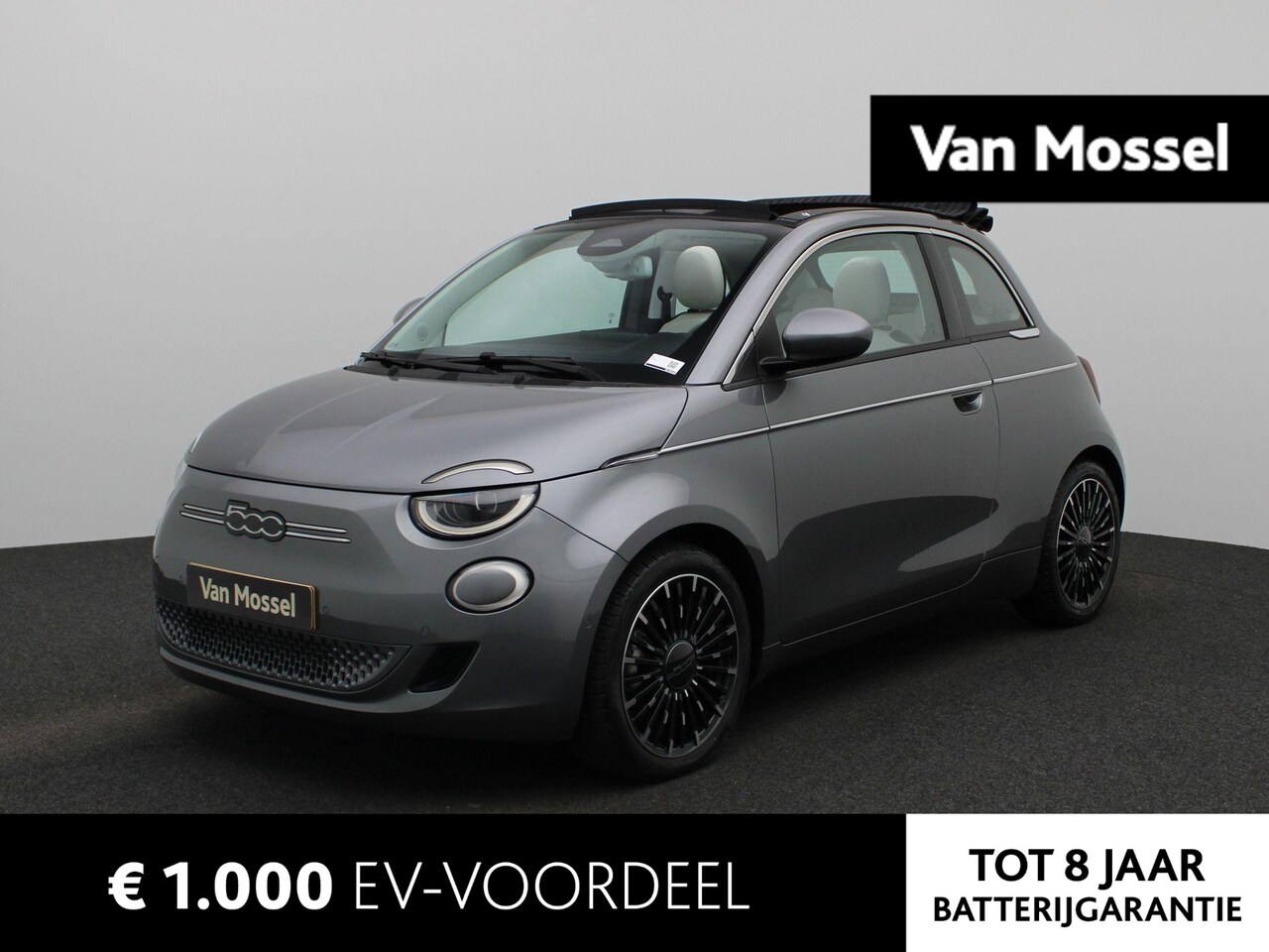 Fiat 500 C - La Prima 42 kWh Cabriotop| BTW| Automaat | WLTP 320 km| Navigatie| Achteruitrijcamera| Cru - AutoWereld.nl