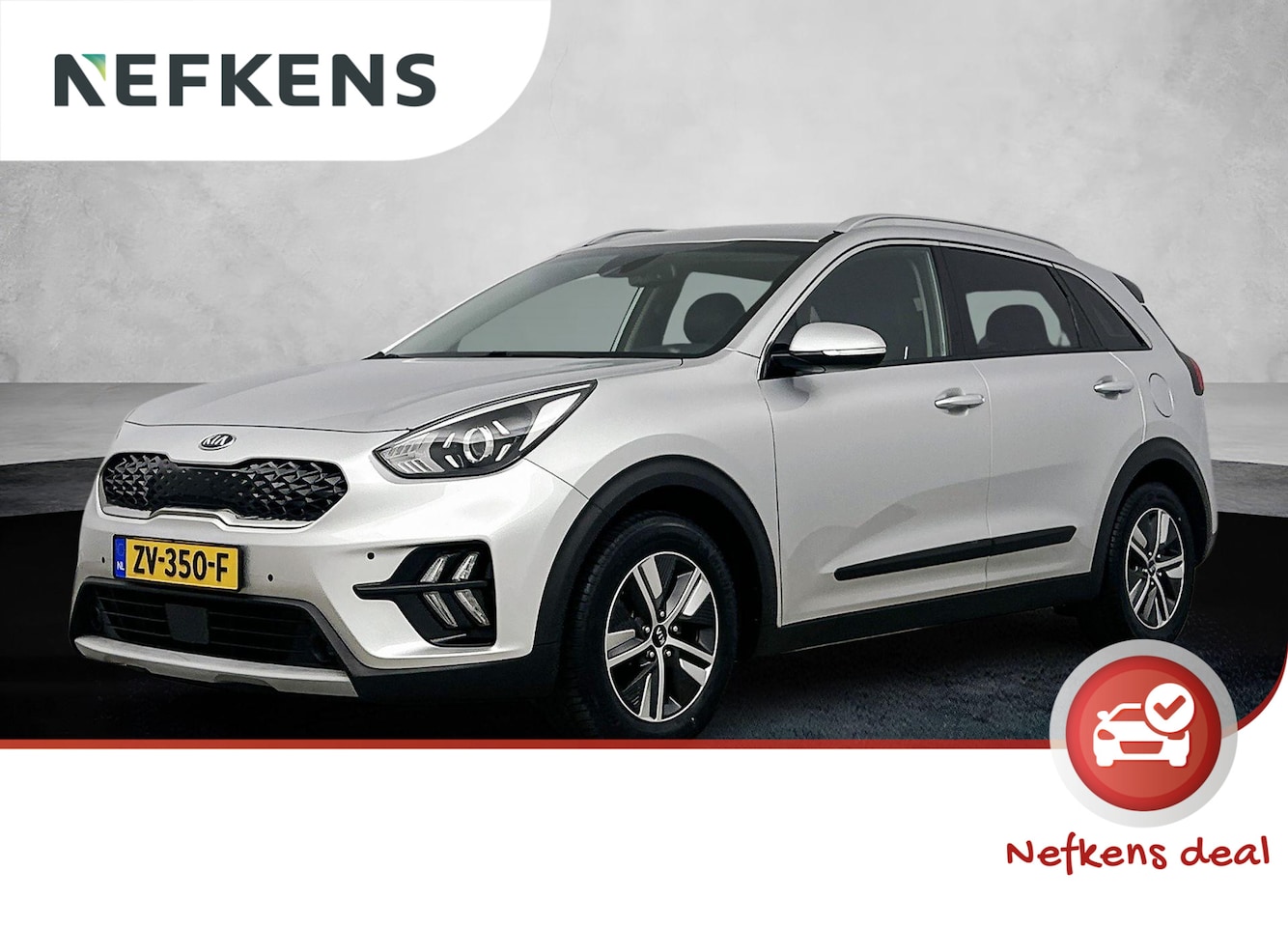 Kia Niro - 1.6 GDi 140 pk Hybrid Automaat DynamicLine | 1ste eigenaar | Camera | LEER/Stof bekleding - AutoWereld.nl