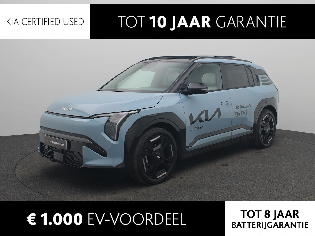 Kia EV3 - GT-PlusLine 81.4 kWh Leder | Pano Dak | Elektrische stoel met geheugen | 360 Camera | Dode - AutoWereld.nl
